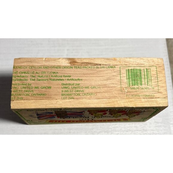 Richmond Hill English Breakfast Flavored Tea Crate Wooden Box Empty 5.25" x 3" - Picture 7 of 9